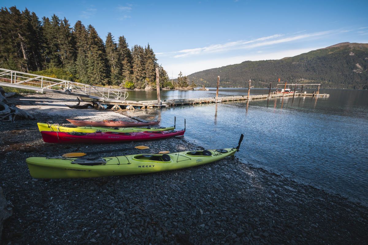 Kayaks at Tutka Bay Lodge