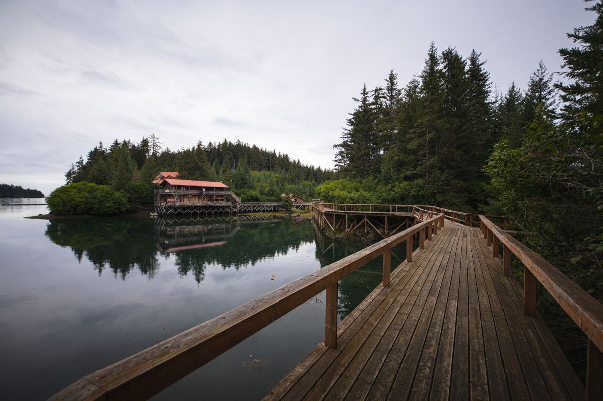 Waterfront of Tutka Bay Lodge