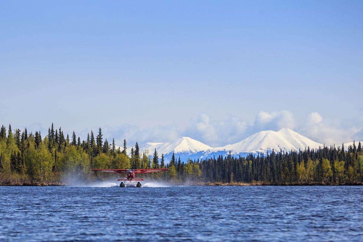 Float Plane Alaska Mountains