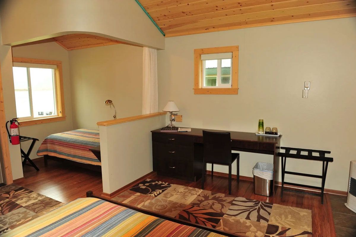 Interior of Kodiak Brown Bear Center Cabins