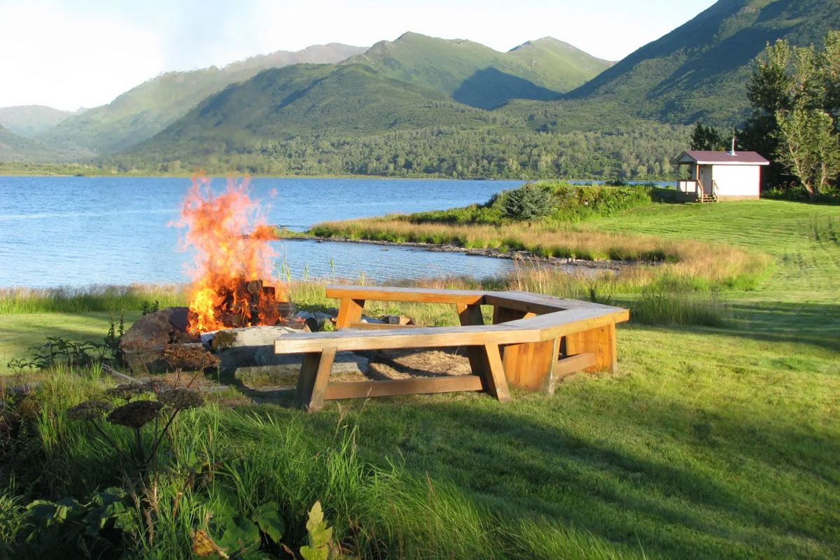 Bonfire at Kodiak Brown Bear Center