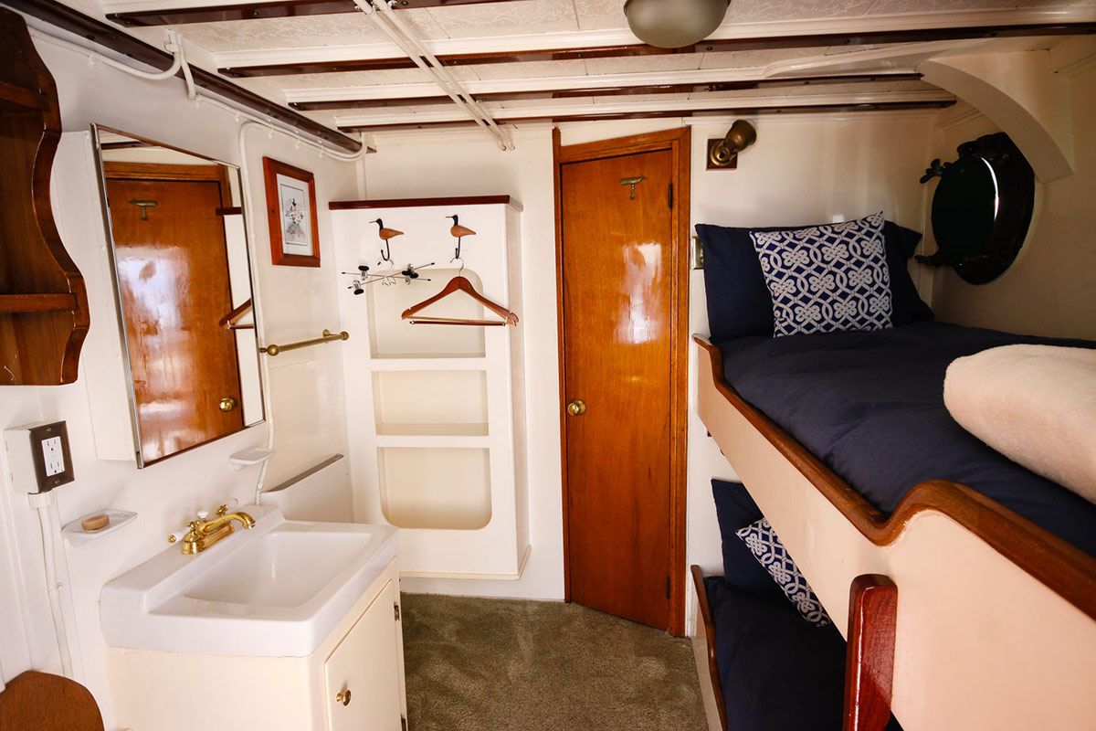 Small Alaska cruise stateroom with private bathroom